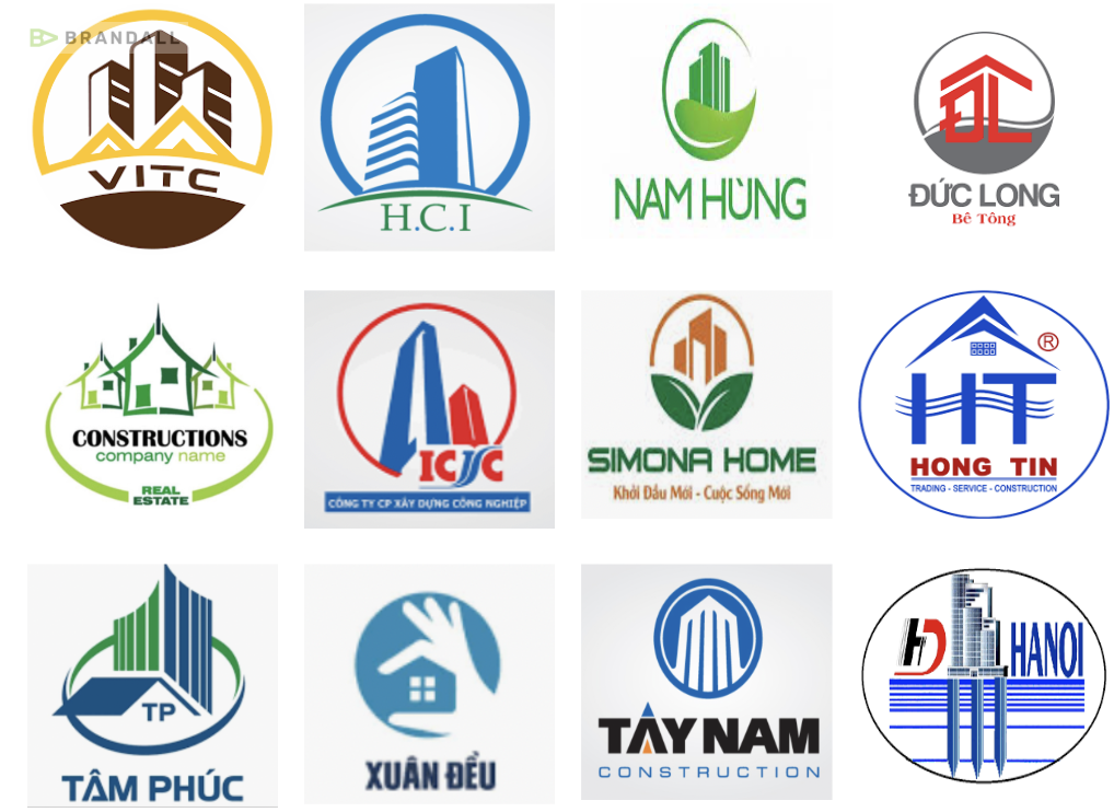 mấu thiết kế logo công ty xây dựng